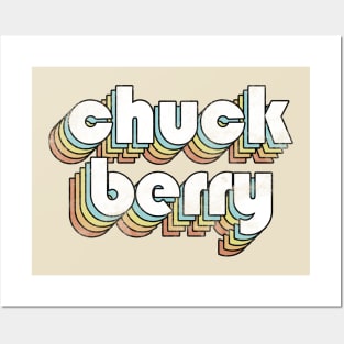 Chuck Berry - Retro Rainbow Letters Posters and Art